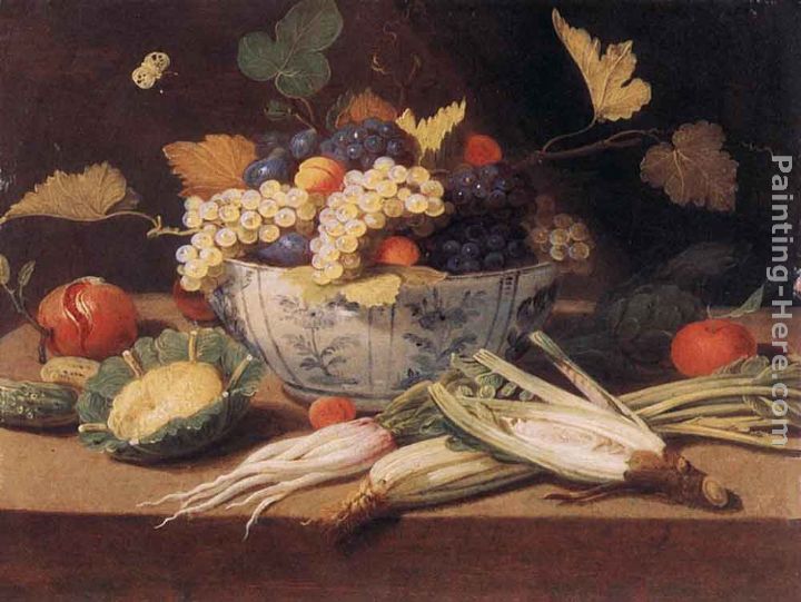 Still-life with Vegetables painting - Jan van Kessel Still-life with Vegetables art painting